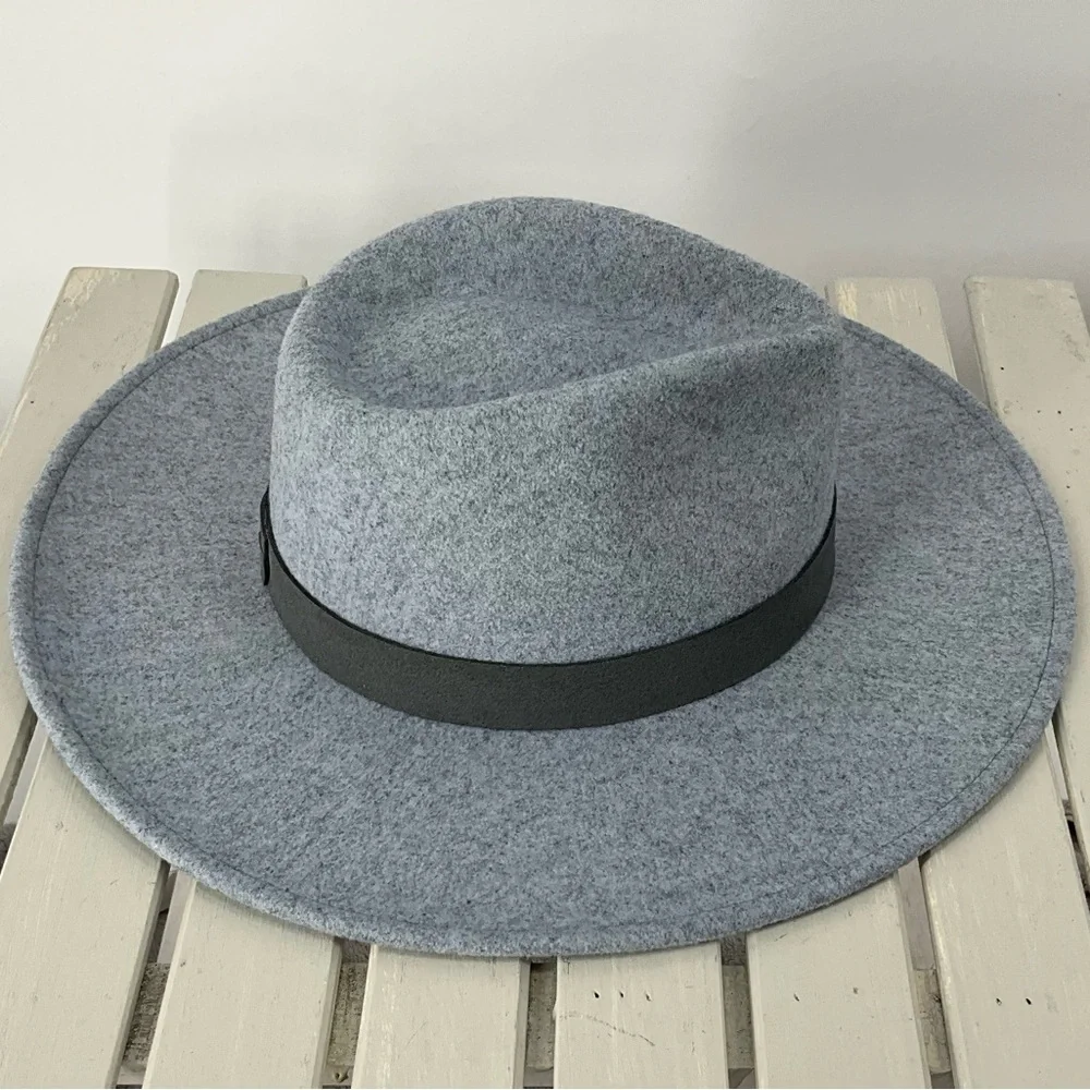 Scala Gray Hat with Black Band Fedora Panama - Picture 2 of 3